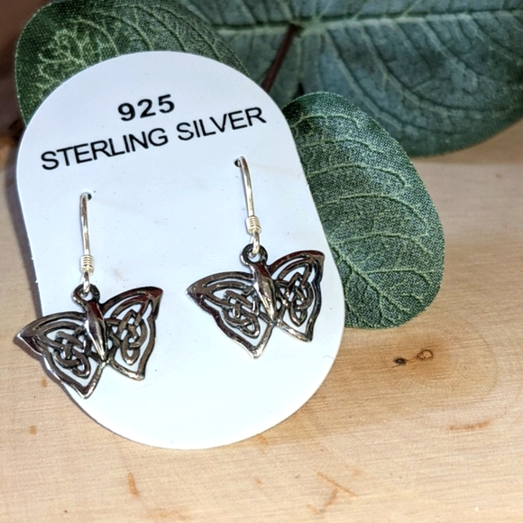 CaraGail'sCloset Jewelry - 925 Sterling Silver Earrings Butterfly Dangle  Women's Jewelry